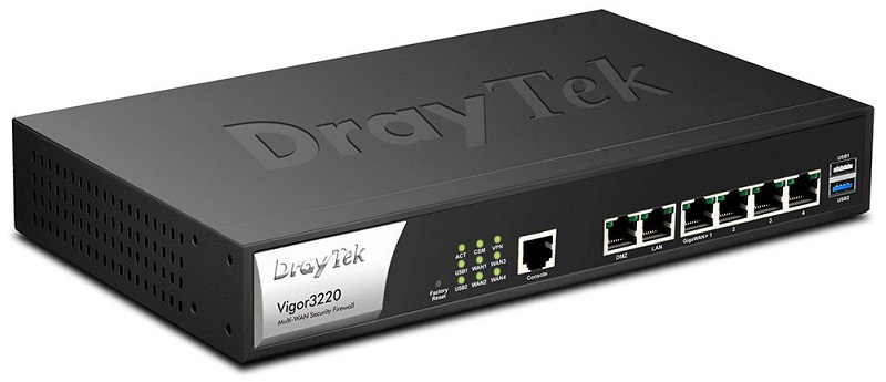Multi WAN, Firewall, VPN, Load Balancing Router DrayTek Vigor3220